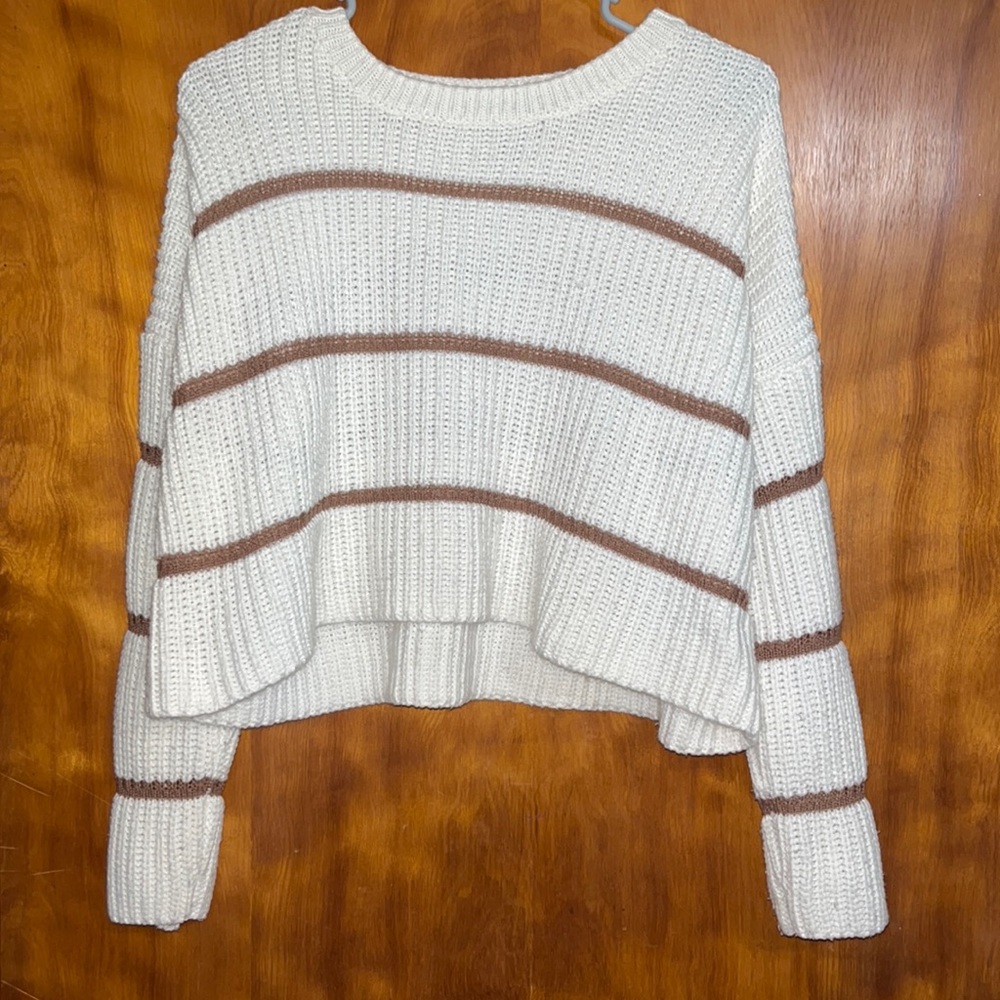 Cropped Striped Sweater